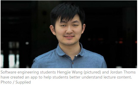 新西兰华裔工科学生新发明 奥大课程资料实现网上共享1