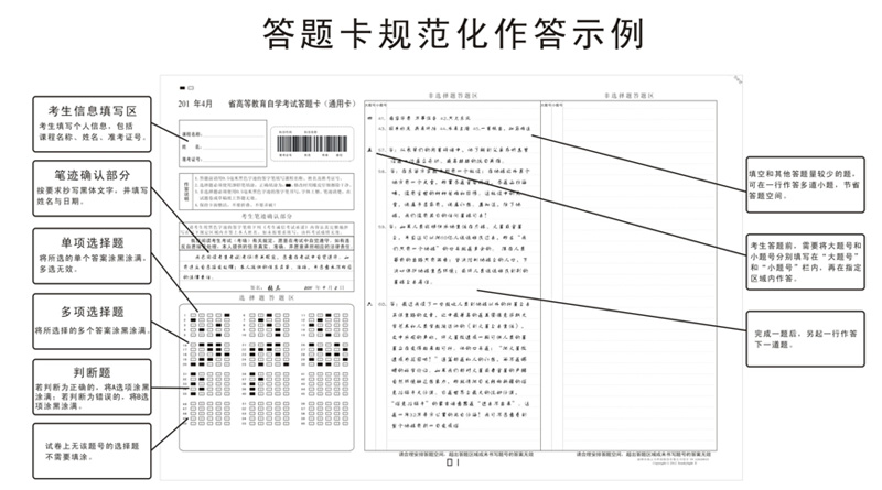 2016年4月江苏省自考网上评卷考生注意事项4